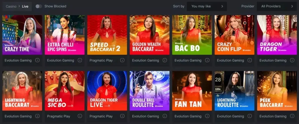 Live Casino at BC Game